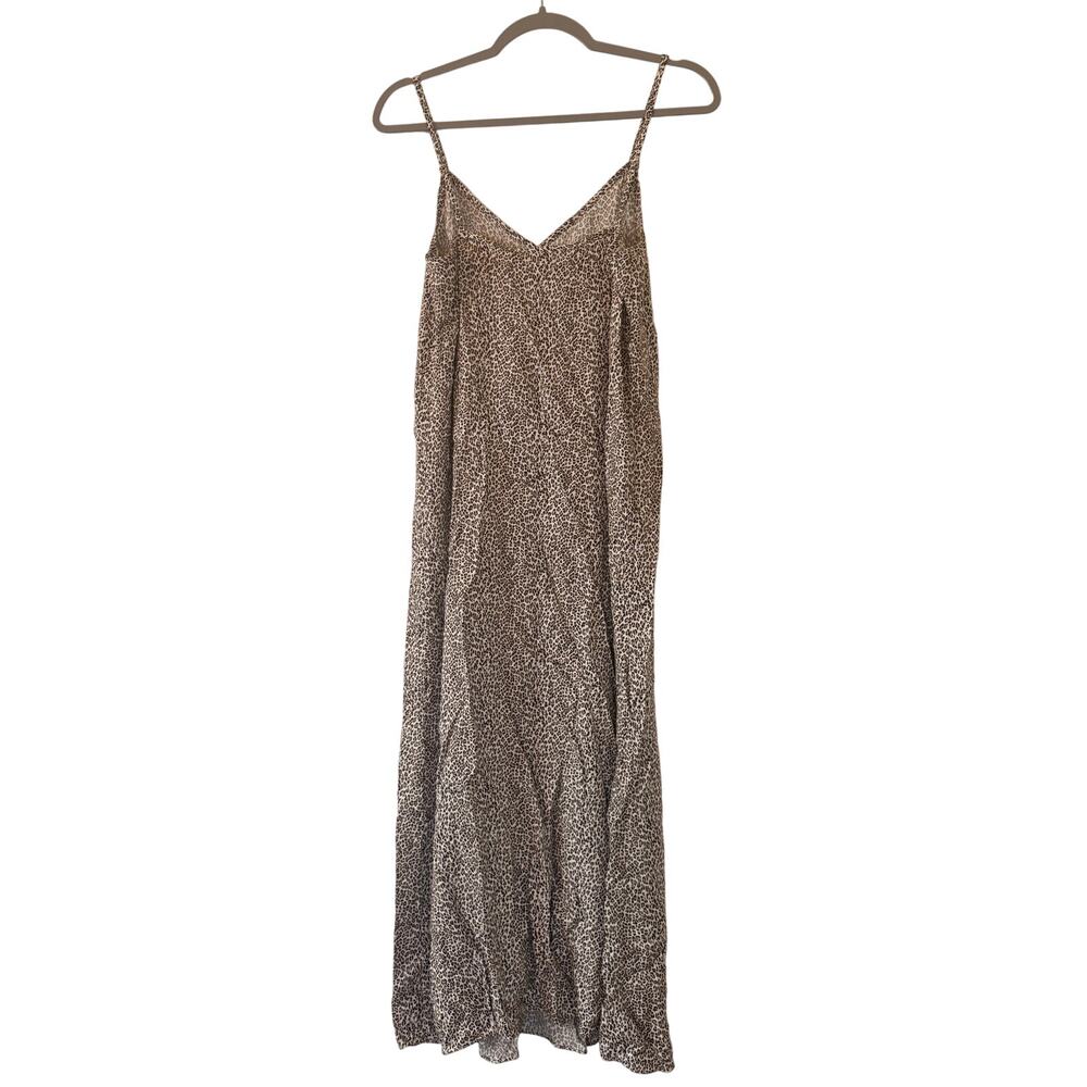 Jenni Kayne Slip Dress XS S fit Leopard Flowy Relaxed 90s Minimal Strappy NWT - Picture 5 of 7